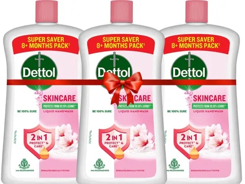 Image of Dettol Skincare Liquid Hand Wash (3 x 875 ml)