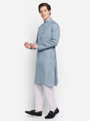 DEVOILER Geometric Woven Kurta