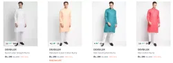 DEVOILER Men Kurta Starting @ ₹199