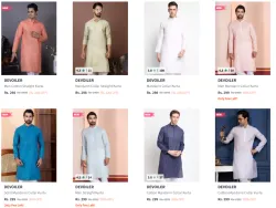 Devoiler Mens Kurta @ Starting ₹298