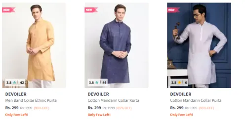 Image of Devoiler Mens Kurta Starting at ₹299