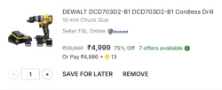 DEWALT DCD703D2-B1 DCD703D2-B1 Cordless Drill 