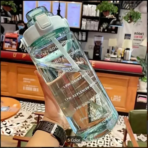 Image of DFit 2 Liter Transparent gym water bottle 2000ml
