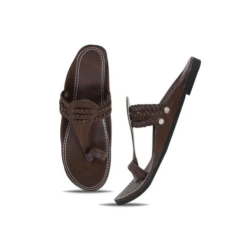 Image of DFR Ethnic Sandals For Boys Men, Comfortable Rajasthani Slippers
