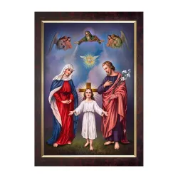 Dharvika Innovations Jesus Christ Photo with Frame, 14x20 Inch