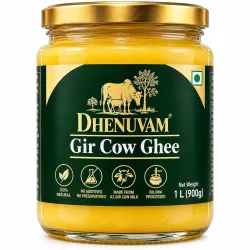 Dhenuvam Gir Cow Ghee 1000 ml | Pure Desi Cow Ghee | Traditional Indian Ghee