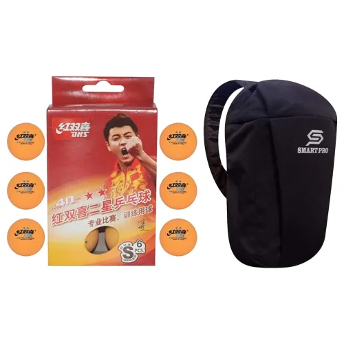 Image of DHS 2-Star TT Balls with Cover (6 Pcs Box) 66 PCS