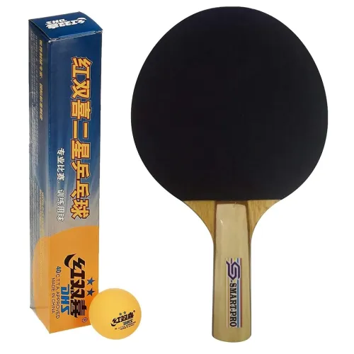 Image of DHS 40mm 2-Star TT Balls Orange (42 pcs) with Smart Pro Bat