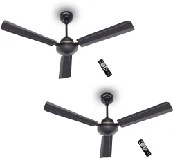 DIGISMART Storm | BLDC Motor | Remote Control | Energy Saving | Silent Operation with 5 Year Warranty BLDC Motor with Remote 1200 mm Ceiling Fan (5 Star | Dark Brown | Pack of 2)