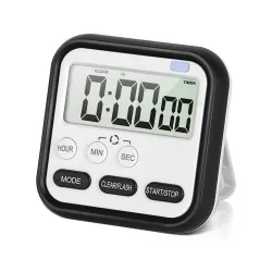 Digital Kitchen Timer & Stopwatch, Large Digits, Loud Alarm, Kitchen Timer, Magnetic Countdown Digital Timer for Teacher Kids and Elderly, for Classroom Home Work Fitness, Cooking (Black)