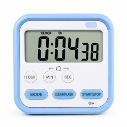 Digital Kitchen Timer & Stopwatch | Large LCD Display, 24-Hour Countdown Timer with Loud Alarm & Flashing Light | Magnetic Back & Retractable Stand | Study, Cooking, Baking, Office & Gym