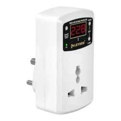 LEYDEN® LVP 6A, 220VAC, Digital Under-Over Voltage Protector Safety Device Plug Socket, Adjustable Hi-Low Voltage Cut off, 30-Second Recovery Delay