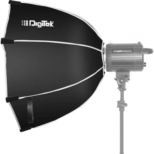 Image of DIGITEK 120CM Octagon Soft Box with Bowens Mount, Comes Diffuser Sheets & Carrying Case Black Reflector Umbrella (120 cm