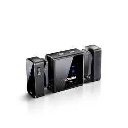 Digitek® (DWM-117 2-in-1 Wireless Microphone, C to C & C to LTC Connector, Noise Cancellation, 360° Sound Capture, 70m R