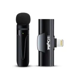 Digitek (DWM-002 Wireless Microphone Compatible with iPhone X/11/12/13/14 Series for Vlogging, Only for iPhones with Lig