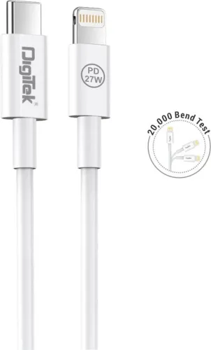 Image of Digitek Lightning Cable 2A 1m C to Lightning Fast Charging for iPhone PD 27W