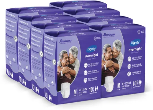 Image of DIGNITY Overnight Pant Style Adult Diapers - M (80 Pieces)