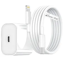 DiHines Original Apple-Certified 20W USB-C Charger with Lightning Cable | Fast iPhone Charger for iPhone 11, 12, 13, 14,