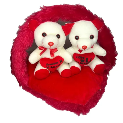 Image of DIKANG Couple Teddy Bear Bouquet