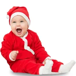 DIKANG Santa Claus Dress for Kids - Unisex | Premium Santa Claus Christmas Dress for Baby Boys and Girls | Santa Costume
