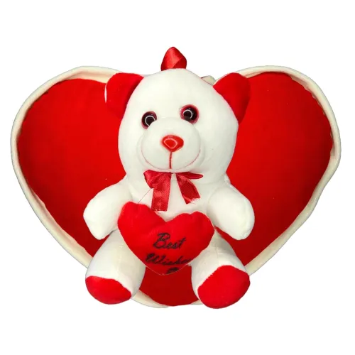 Image of DIKANG Red Teddy Bear with Heart Pillow for Valentine's Day Gift 