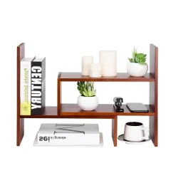Dime Store Adjustable Foldable Wooden Bookshelf