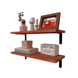 Dime Store Engineered Wood Floating Wall Shelves for Storage (Set of 2)