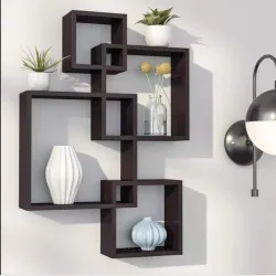 Dime Store Intersecting Wall Mount Wall Shelf Four Wall Shelves for Living Room