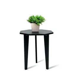 Dime Store Wooden Foldable Side Table for Plant Stand | Planter Stand for Indoor Plants Small Round End Table for Bedroo