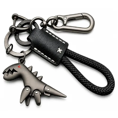 Image of Dinosaur Metal Keychain Bottle Opener With Carabiner Clip