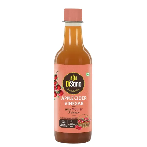 Image of DiSano Apple Cider Vinegar (ACV) with Mother, Raw, Unfiltered, Undiluted -500ml