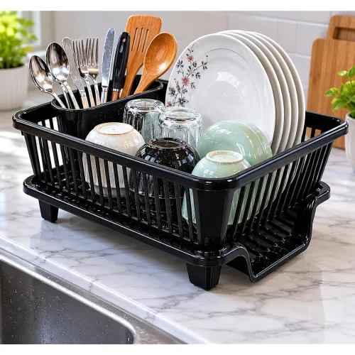 Image of Dish Rack, 3in1 Large Plastic Basket