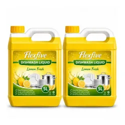 Dishwash Liquid 10L Lemon Fresh | Powerful Grease & Oil Cutting Dish Cleaning Liquid | Tough on Stubborn Food Residue | Sparkling Clean Utensils | Soft on Hands