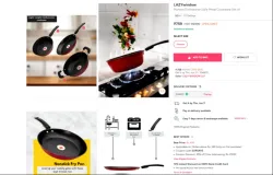LAZYwindow Maroon Dishwasher Safe Metal Cookware Set 