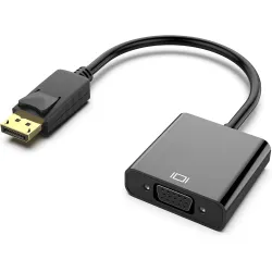 Tobo DP to VGA Adapter, DisplayPort to VGA Adapter Converter Male to Female Gold Plated Connector 1080p for DELL/HP/Lenovo/Asus/Chromebox - TD-260TC