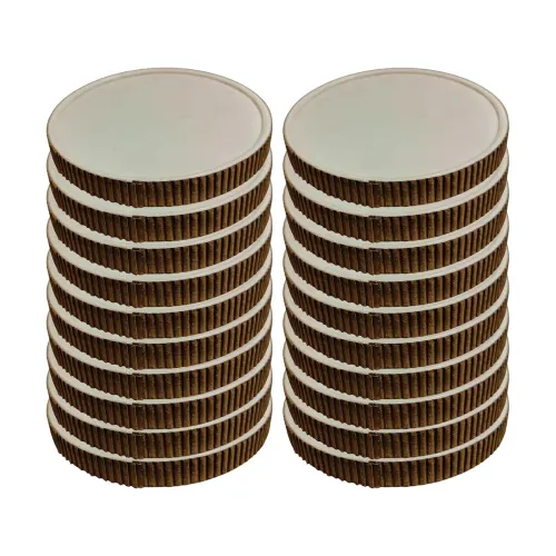 Image of Disposable Lid Only for 750ml Ripple Paper Food Containers - Pack of 20