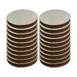BonKaso Eco-Friendly Disposable Lid Only for 750ml Ripple Paper Food Containers (Container Not Included) | Leak-Resistant Kraft Brown Cover | Pack of 20