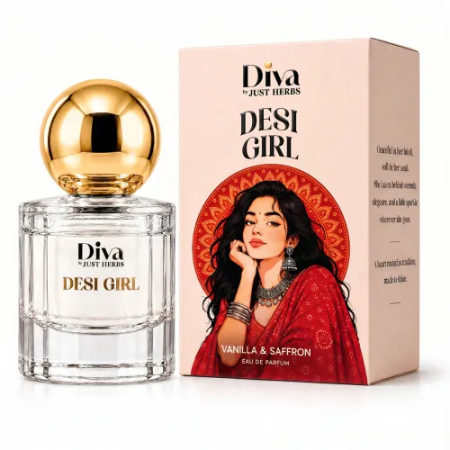 Image of Just Herbs Diva Desi Girl Eau De Parfum 50ml | Long Lasting Perfume for Women Eau de Parfum - 50 ml (For Women)