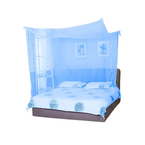 Image of Divayanshi Blue Mosquito Net for Single Bed/Double Bed, 5x7 Insect Protection Net