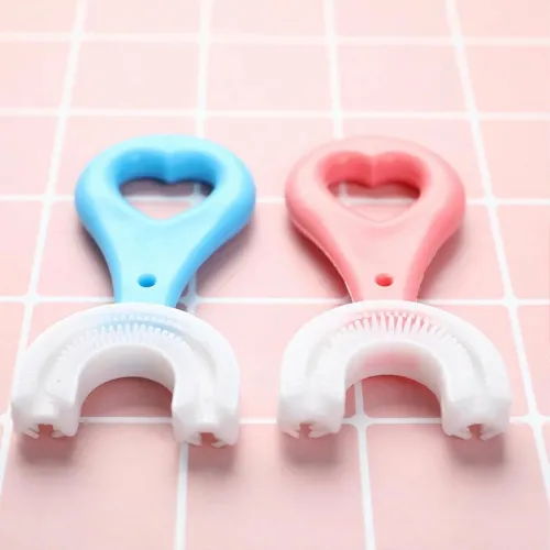 Image of Divayanshi U Shaped Manual Toothbrush For Kids, Soft Bristles Kids Manual Toothbrush
