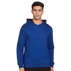 Diverse Mens Cotton Blend Hooded Sweatshirt Royal Blue Size S