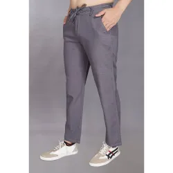 DIVISIVE Mens Relaxed Fit Cotton Linen Blend Trousers