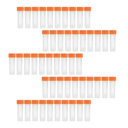 Image of DIY Crafts Plastic Clear Color Graduated Vial Tube Refilla Pack Of 125 Pc
