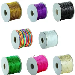 Diy Crafts 14584 80yards/lot 1.5mm Nylon Cord Satin Rattail Silk Macrame Beading Cords Threading String Kumihimo for Jew