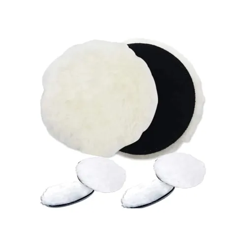 Image of DIY Crafts 5 Pcs, 1\' inch Wool Fur Pad, Wool Felt Self Adhesive Felt & Wool Pad Wheel Polishing Pad Woolen Polishing Wa
