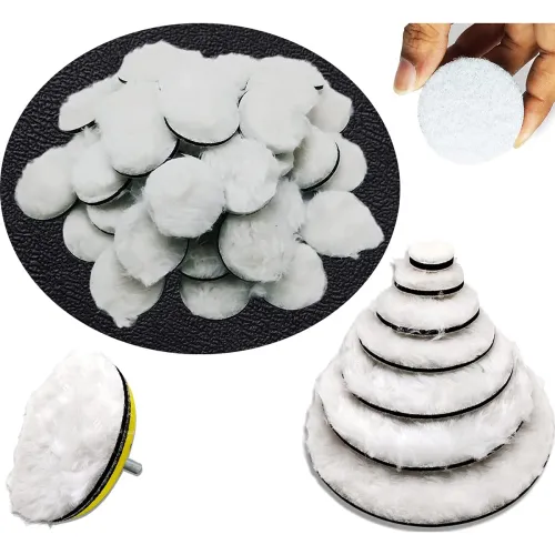 Image of DIY Crafts 25 Pcs, 1\' Felt Fur Pad Only, 25 Pcs, 1\' Felt Fur Pad Only, Felt Wool Felt Polishing Buffing Pad Wheel Disk