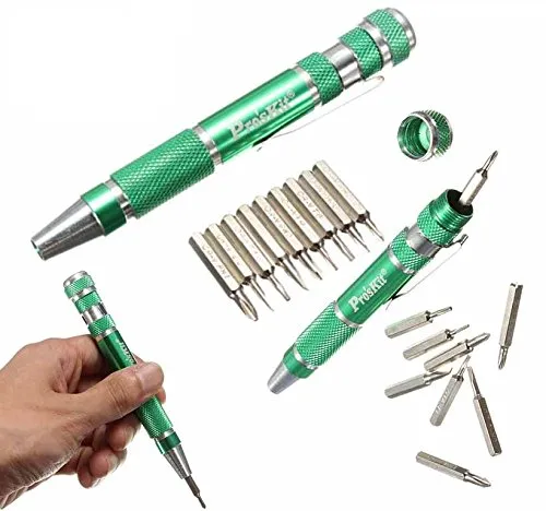 Image of Diy Crafts 362 Steel Screwdriver Bit Set Torx Star Phillips Kit, Standard, Green