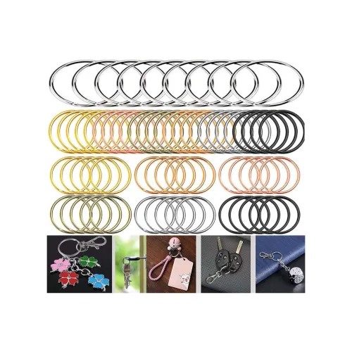Image of DIY Crafts 50 Pcs 35mm Nickel Key Rings