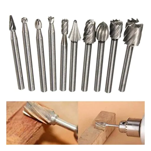 Image of DIY Crafts Design No # 1, Pack of 10 Pcs, 10x - Rotary File Electric Grinding Polishing Head Engraving Wo 