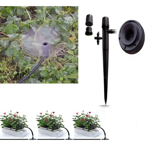 Image of DIY Crafts 4x, 5 \' Stake, Bubbler Stake 5 \'inch for Fan Bubbler Kit Convert Connects Water Mister Cooling Patio Breeze